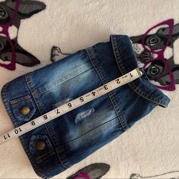 COPY - Dog denim jean jacket - Picture 8 of 12